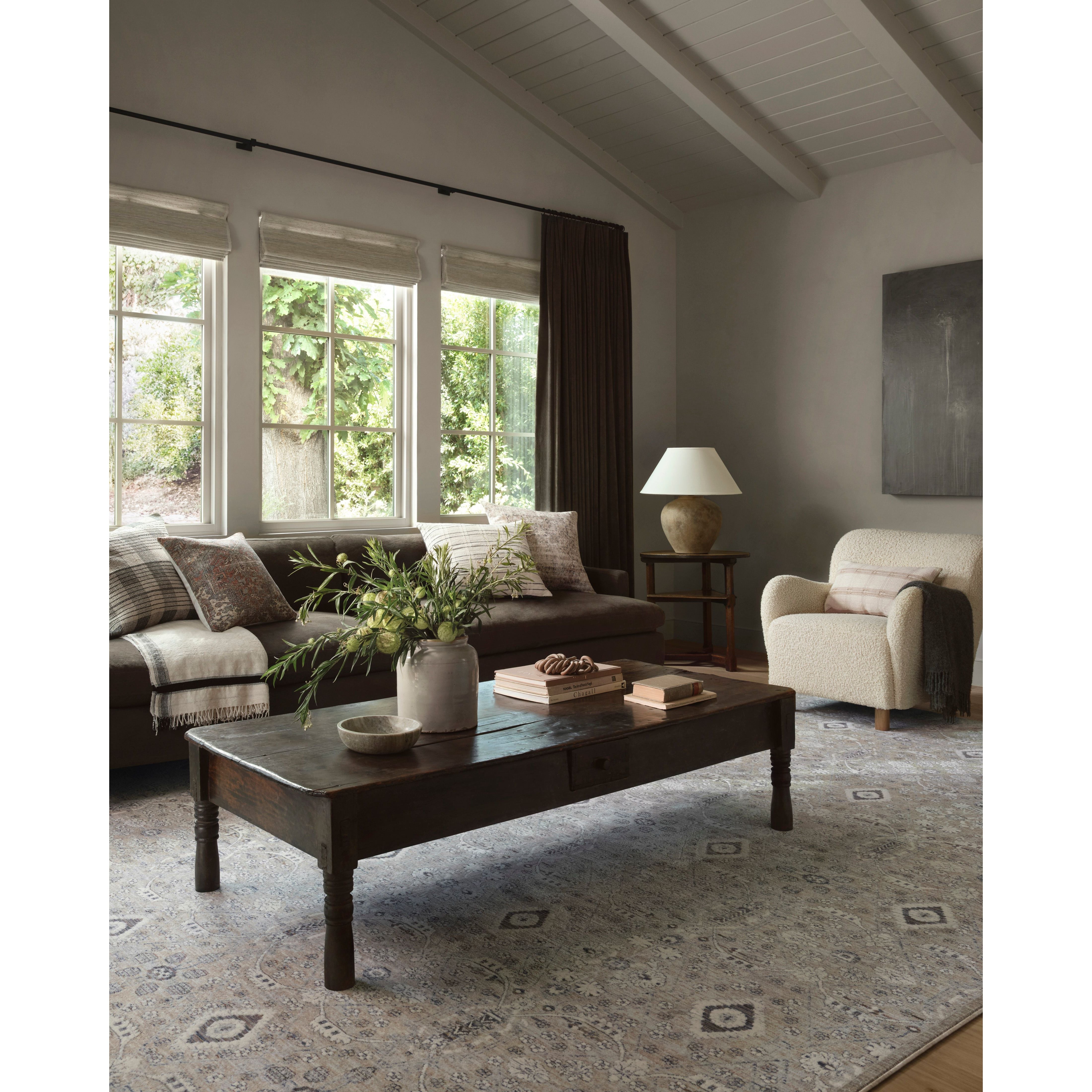 Stain-resistant, fade-resistant, and long-lasting, the Zuma Collection for Amber Lewis x Loloi features a soft pile in a serene grey, blue and ivory palette. Zuma also carries the Okeo-Tex® label, ensuring the rug's materials do not contain harmful substances. Power Loomed 100% Polyester Pile ZUM-07 AL Silver / Sky