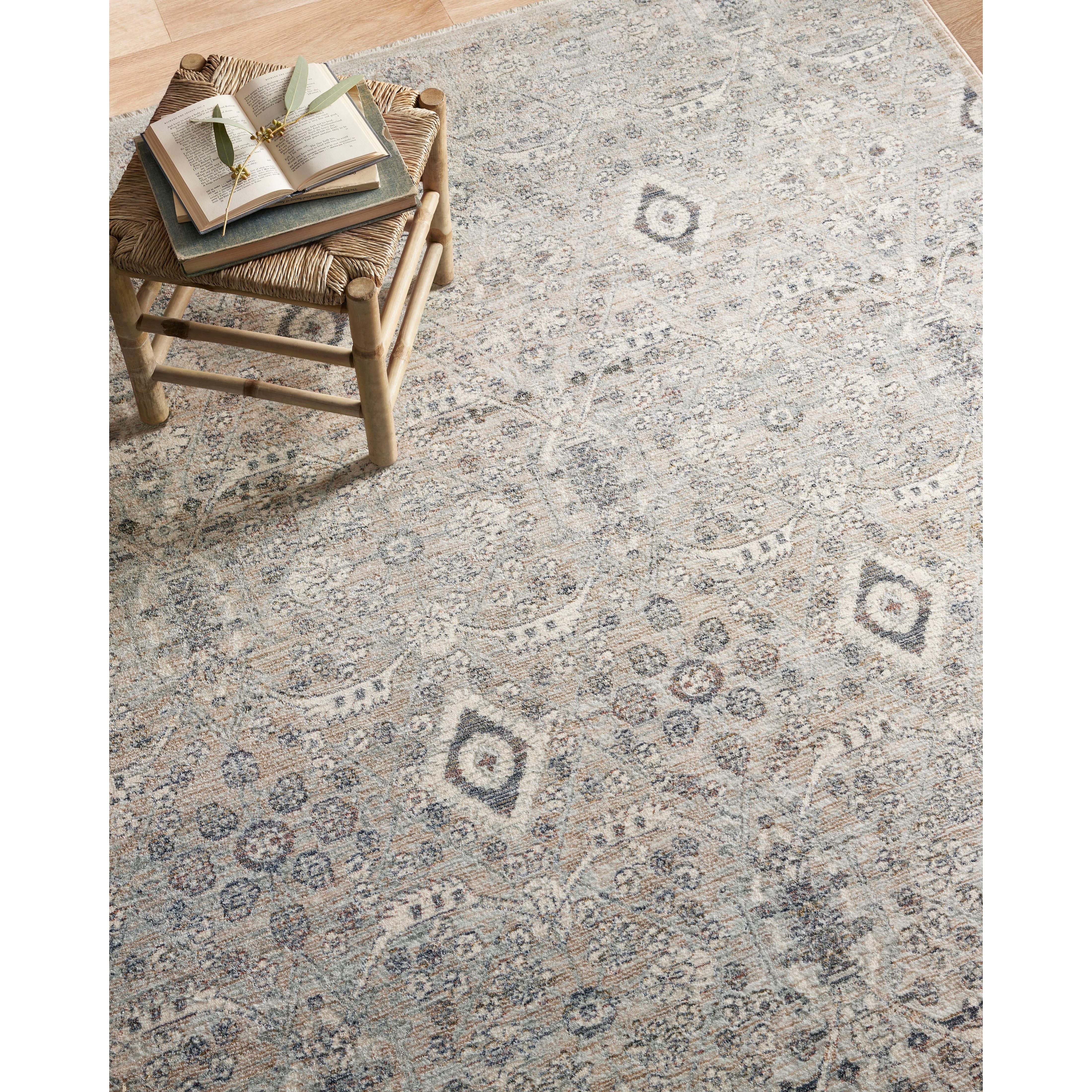 Stain-resistant, fade-resistant, and long-lasting, the Zuma Collection for Amber Lewis x Loloi features a soft pile in a serene grey, blue and ivory palette. Zuma also carries the Okeo-Tex® label, ensuring the rug's materials do not contain harmful substances. Power Loomed 100% Polyester Pile ZUM-07 AL Silver / Sky