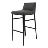 The low-backed profile of the Baron Counter + Bar Stool - Charcoal gives a stylish and compact aesthetic. The charcoal-grey mix upholstery adds texture and sophistication to your dining or kitchen space.The low-backed profile of the Baron Counter + Bar Stool - Charcoal gives a stylish and compact aesthetic. The charcoal-grey mix upholstery adds texture and sophistication to your dining or kitchen space.