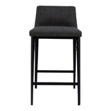 The low-backed profile of the Baron Counter + Bar Stool - Charcoal gives a stylish and compact aesthetic. The charcoal-grey mix upholstery adds texture and sophistication to your dining or kitchen space.