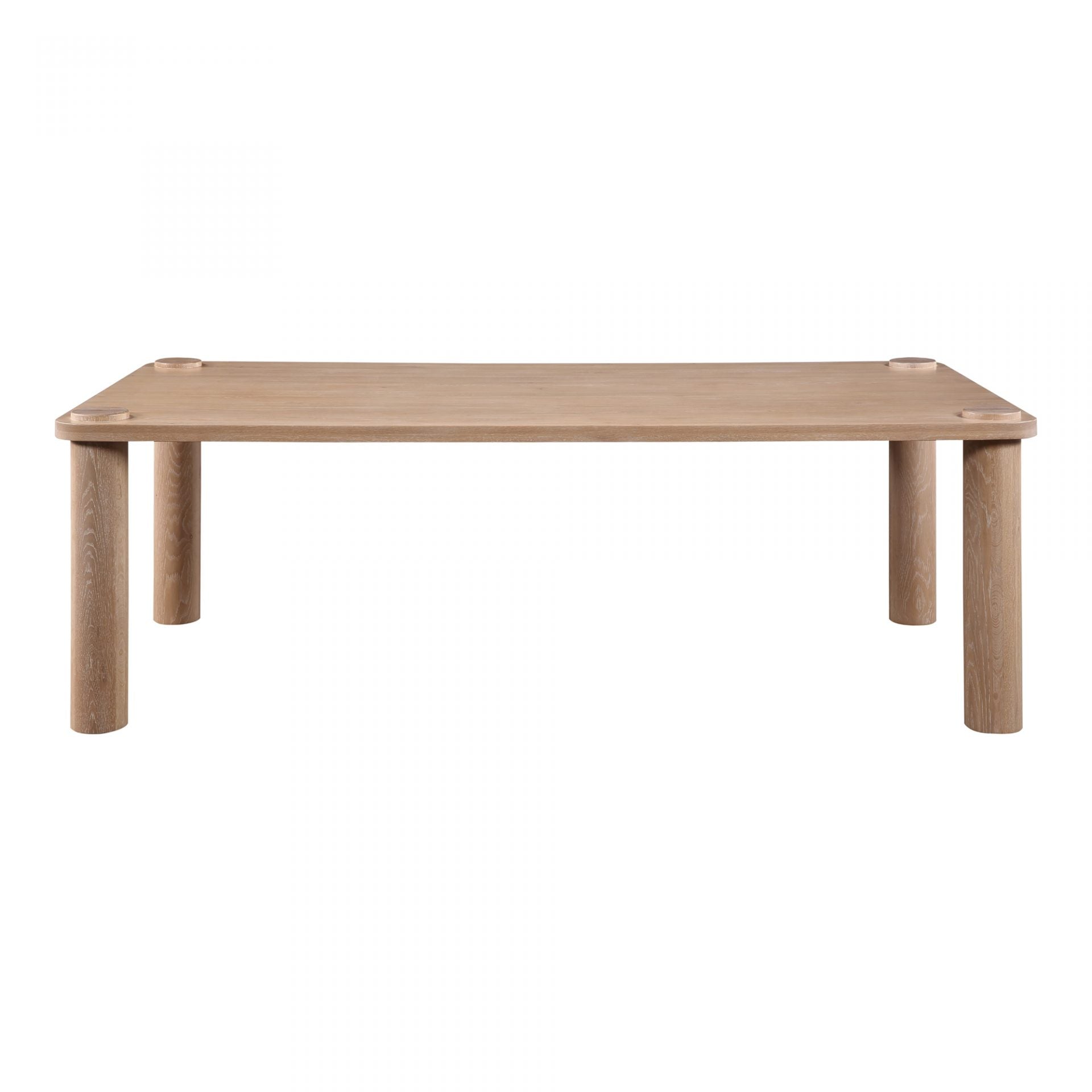 This Century Dining Table is filled with bright, organic energy. Made from solid white oak, this beautifully crafted hardwood table is a modern focal point to your dining room or kitchen area!  Dimensions: 88"W x 42"D x 30"H Materials:  Solid White Oak