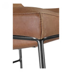 Upgrade your kitchen or dining room with this sleek, cocktail-ready Starlet Counter + Bar Stool - Open Road Brown Leather that showcases poise and comfort. This adds a cool sophistication to your space with its slim iron frame and luxe leather upholstery. 