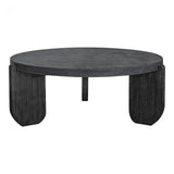 We love the oblong, funky legs of this Wunder Coffee Table. With a concrete top mixed with the acacia legs, this brings a unique, modern look to any living room or lounge area!   Dimensions: 38"W x 38"D x 14"H  Materials:  Concrete Top, Acacia leg 