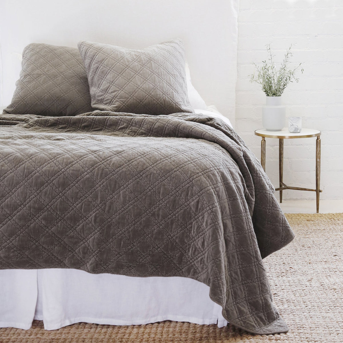 Brussels Coverlet Bedding - Pewter | ready to ship!