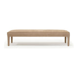 This Charlie Bench by Verellen features exposed wood and a clean look. Made to order in their North Carolina atelier, the Charlie Bench comes standard with:  • Foam Down Tight Seat Construction • Double Needle • Upholstered Only • Please Specify Stitch Detail • Please Specify Leg Finish