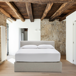 The modern Hayden Bed by Verellen is a platform style bed, perfect to match with our Malouf Mattresses. This cozy bed features:  platform style bed – accommodates mattress only sits on glides available slipcovered or upholstered double needle stitch detail not available with boxspring
