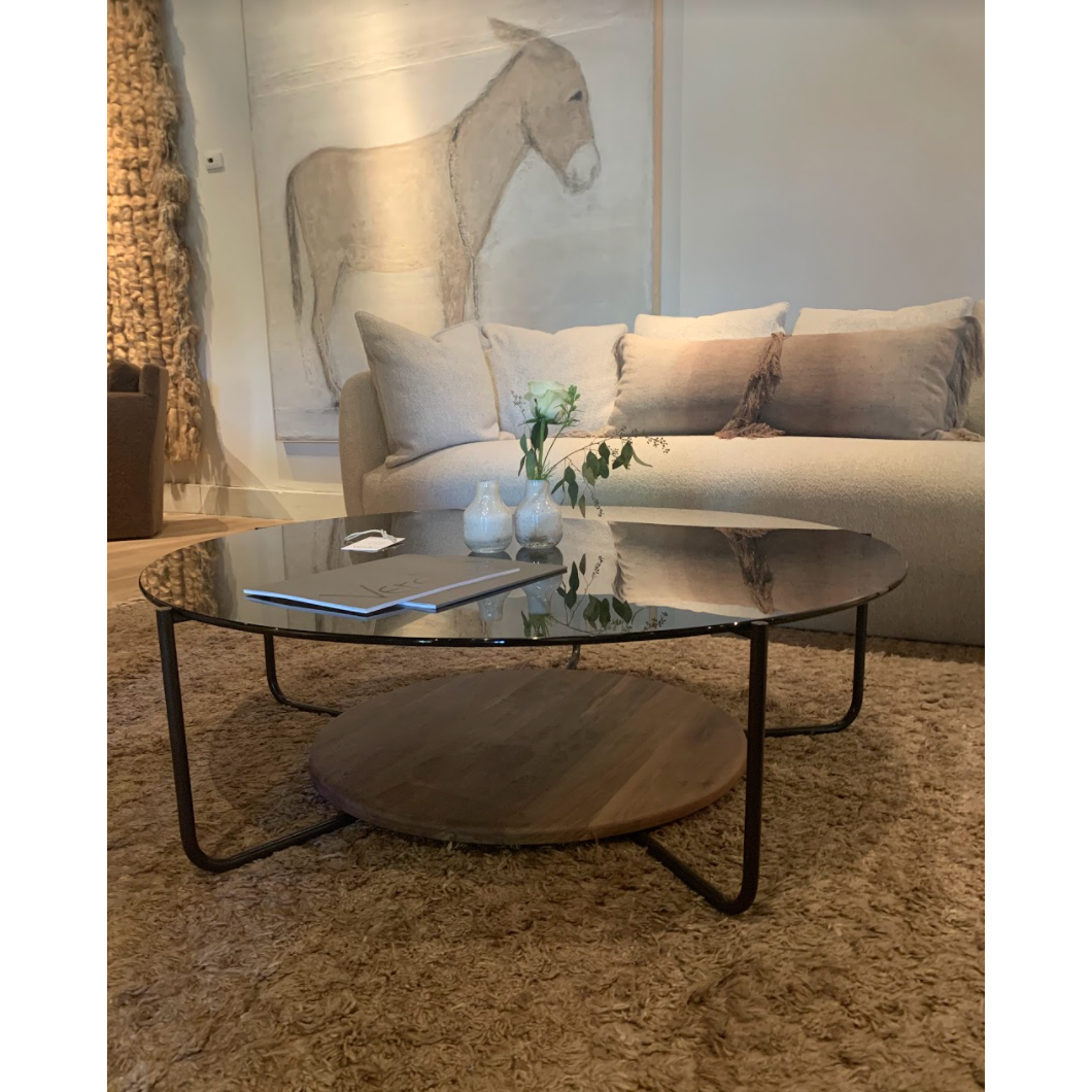 We love the thin arms and bottom shelf of this Sonar Coffee Table by Verellen. The Sonar Coffee Table is bench-crafted with sustainably harvested hardwood in their North Carolina atelier. Amethyst Home provides interior design, new home construction design consulting, vintage area rugs, and lighting in the Tampa metro area.