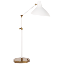 Featuring Charlton Table Lamp by Visual Comfort at Amethyst Home. We love the hand-rubbed antique brass matched with either plaster white or black in this Charlton Table Lamp. This is the perfect lamp for your office, bedroom, or other space needing controlled light. 
Overall Dimensions: 9.5" L x 9.5" W x 27" HWeight: 8 lbs..  Amethyst Home provides interior design, new home construction design consulting, vintage area rugs, and lighting in the Winter Garden metro area.