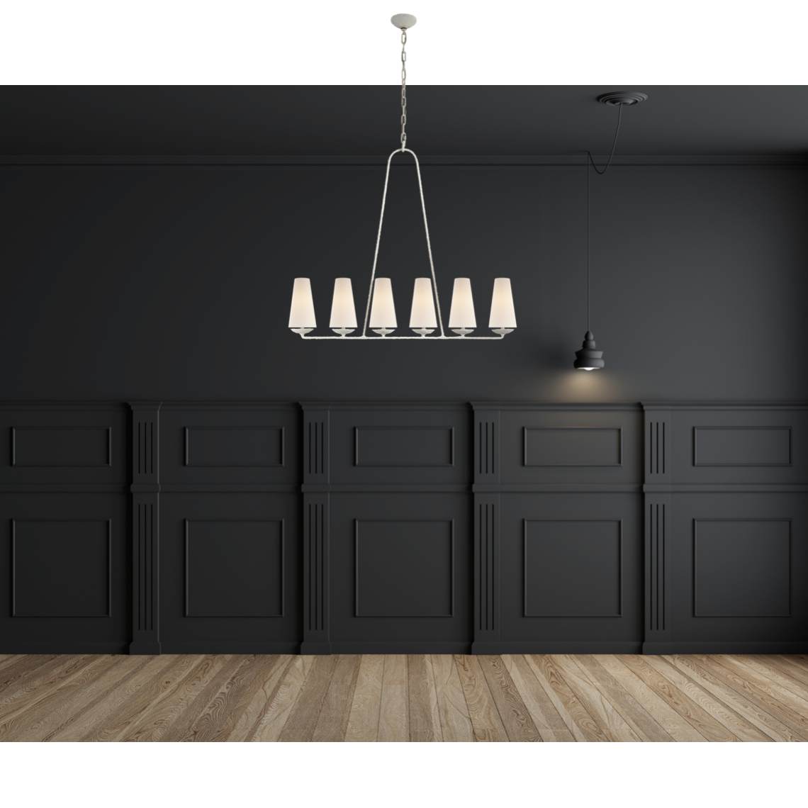 Featuring Fontaine Linear Chandelier by Visual Comfort at Amethyst Home. We love the textured look of this Fontaine Linear Chandelier. Hang over your dining room table or island to elevate the space!
Overall Dimensions: 45.25" L x 45.25" W x 39" HWeight: 11 lbs..  Amethyst Home provides interior design, new home construction design consulting, vintage area rugs, and lighting in the Nashville metro area.