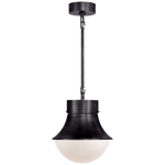 Featuring Precision Small Pendant by Visual Comfort at Amethyst Home. This Precision Small Pendant has a gorgeous white glass shade that brings a clean, bright light to any space. We'd love to see this hung over a kitchen sink, island, or other area. 
Overall Dimensions: 10" L x 10" W x 51" HWeight: 9 lbs..  Amethyst Home provides interior design, new home construction design consulting, vintage area rugs, and lighting in the Seattle metro area.