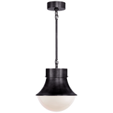 Featuring Precision Small Pendant by Visual Comfort at Amethyst Home. This Precision Small Pendant has a gorgeous white glass shade that brings a clean, bright light to any space. We'd love to see this hung over a kitchen sink, island, or other area. 
Overall Dimensions: 10" L x 10" W x 51" HWeight: 9 lbs..  Amethyst Home provides interior design, new home construction design consulting, vintage area rugs, and lighting in the Seattle metro area.