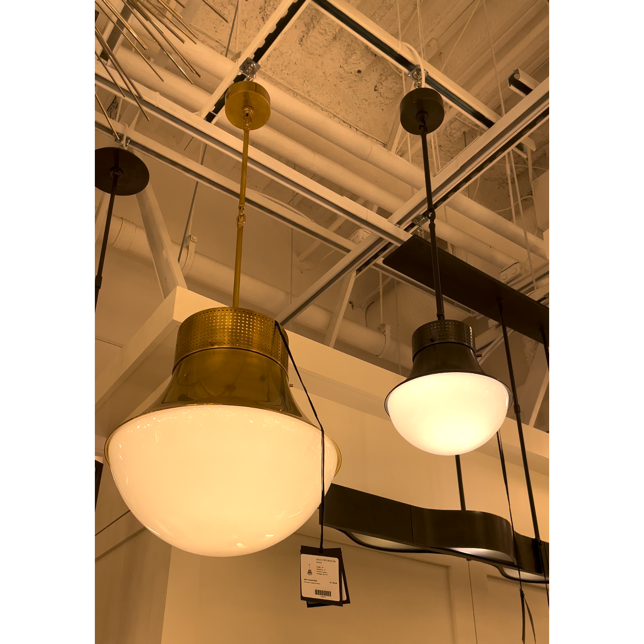 Featuring Precision Small Pendant by Visual Comfort at Amethyst Home. This Precision Small Pendant has a gorgeous white glass shade that brings a clean, bright light to any space. We'd love to see this hung over a kitchen sink, island, or other area. 
Overall Dimensions: 10" L x 10" W x 51" HWeight: 9 lbs..  Amethyst Home provides interior design, new home construction design consulting, vintage area rugs, and lighting in the Salt Lake City metro area.