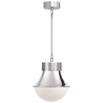 Featuring Precision Small Pendant by Visual Comfort at Amethyst Home. This Precision Small Pendant has a gorgeous white glass shade that brings a clean, bright light to any space. We'd love to see this hung over a kitchen sink, island, or other area. 
Overall Dimensions: 10" L x 10" W x 51" HWeight: 9 lbs..  Amethyst Home provides interior design, new home construction design consulting, vintage area rugs, and lighting in the Portland metro area.